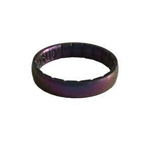 Enso Silicone Ring Unisex Size 5 Iridescent Green Purple Comfortable Accessory